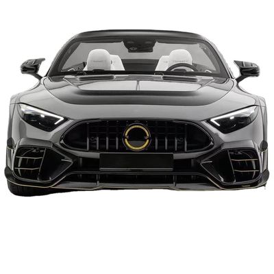 Mercedes SL63 Karbon Fiber Body Kit SL63 Yükseltilmiş MSY tarzı karbon fiber ön dudak difüzörü Spoiler widebody kit