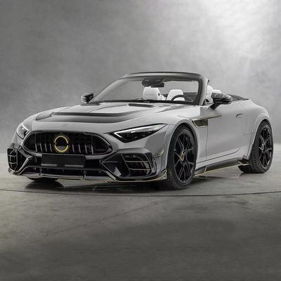 Mercedes SL63 Karbon Fiber Body Kit SL63 Yükseltilmiş MSY tarzı karbon fiber ön dudak difüzörü Spoiler widebody kit