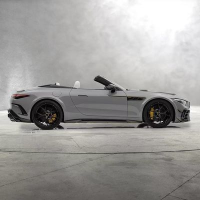 Mercedes SL63 Karbon Fiber Body Kit SL63 Yükseltilmiş MSY tarzı karbon fiber ön dudak difüzörü Spoiler widebody kit