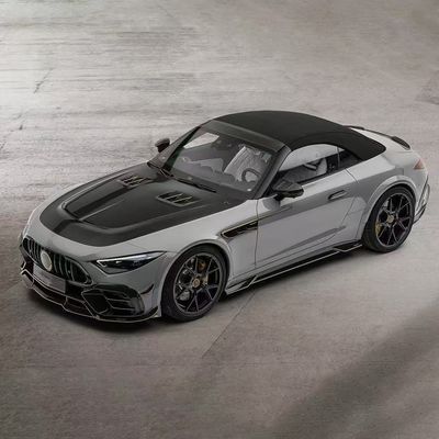 Mercedes SL63 Karbon Fiber Body Kit SL63 Yükseltilmiş MSY tarzı karbon fiber ön dudak difüzörü Spoiler widebody kit