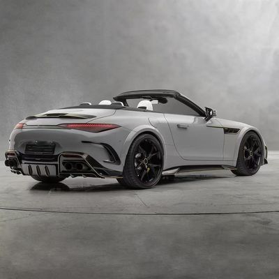 Mercedes SL63 Karbon Fiber Body Kit SL63 Yükseltilmiş MSY tarzı karbon fiber ön dudak difüzörü Spoiler widebody kit