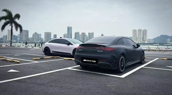 Mercedes EQE Karbon Fiber Bodies Kit için EQE Upgrade BS Style Karbon Fiber Front Lip Diffuser Spoiler Body Kit